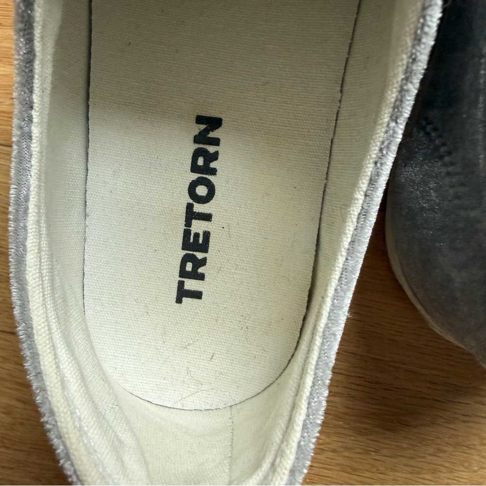 Tretorn Velvet Lace-Up Sneakers in Gray, Women’s Size 8.5 - Picture 11 of 12